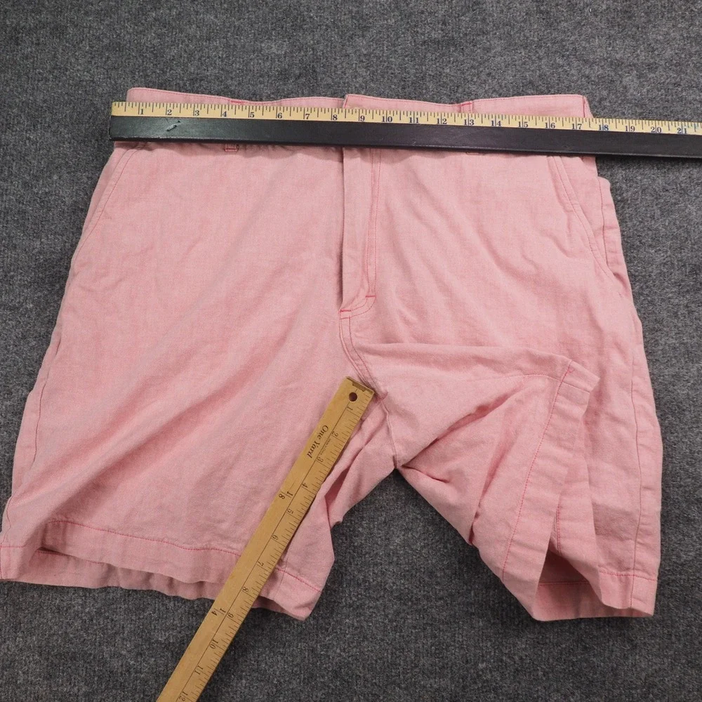 Bills Kahkis Shorts Mens 36 Oxford Pink Solid Preppy Coastal Summer Classic